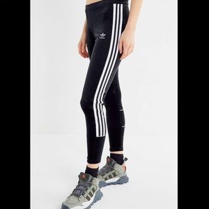 Adidas black velour leggings
